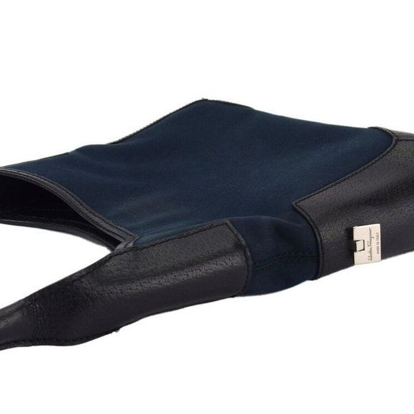 Authentic Salvatore Ferragamo shoulder bag canvas leather - Picture 3 of 8